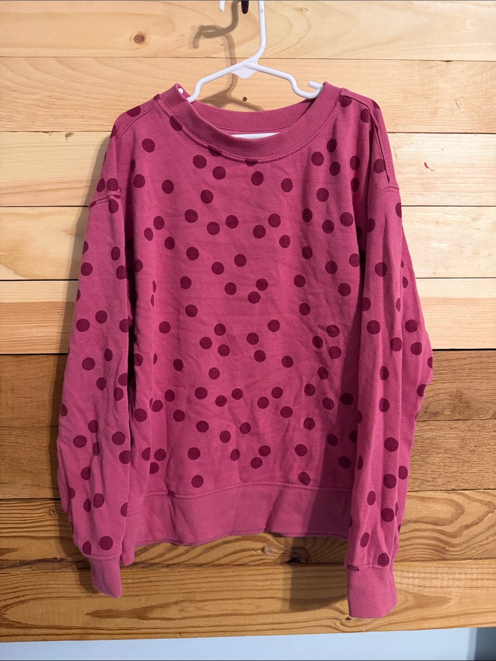 Girls  Pink Polka Dot Sweater